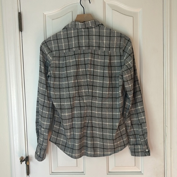 Frank & Eileen | Gray Plaid Barry Long Sleeve Flannel Size Small Quiet Luxury - Picture 5 of 10